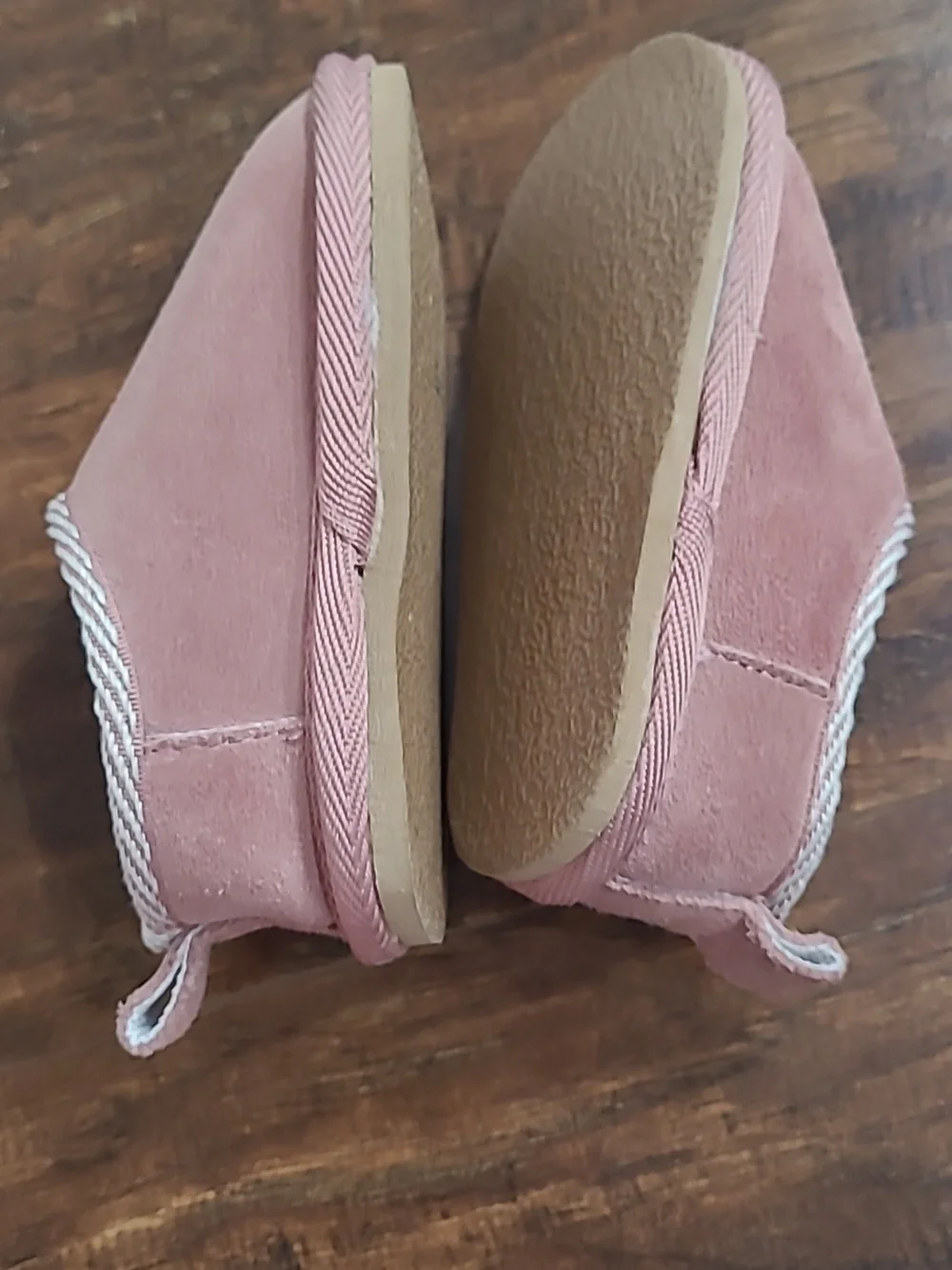 Bearpaw Kids Slip-On Cozy Moccasin Slippers in Dusty Rose 6-12 M